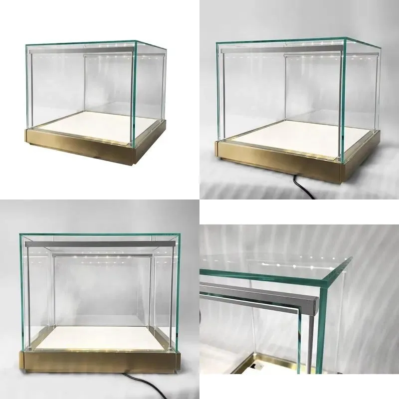 Countertop Jewelry Display Cabinet Small Glass Showcase for Retail Store Merchandise Organization and Product Presentation