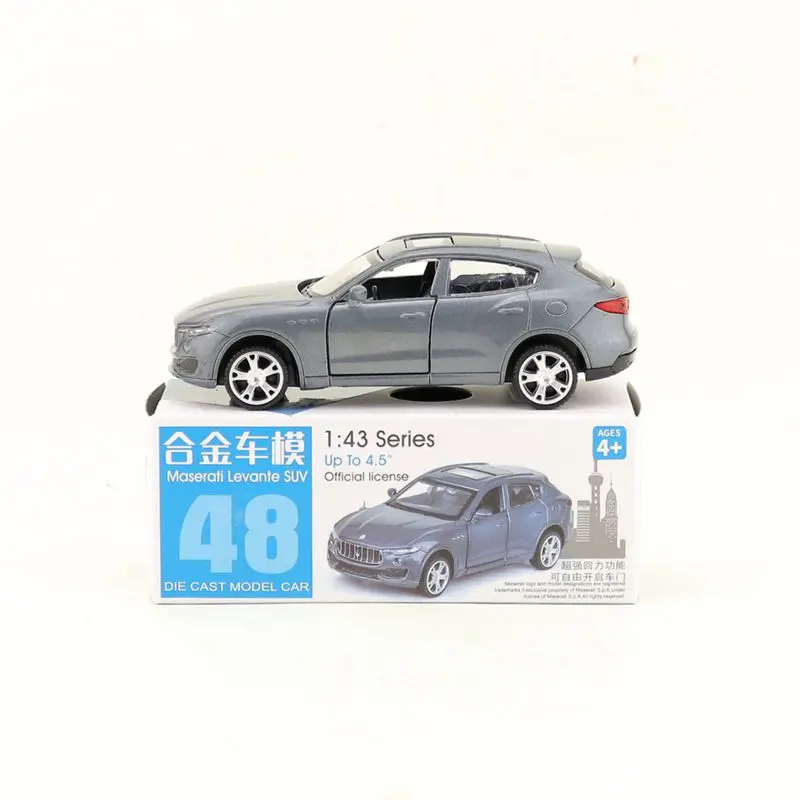 1:43 Maserati Levante SUV lega pull-back modello di veicolo pressofuso modello di auto in metallo colore casuale