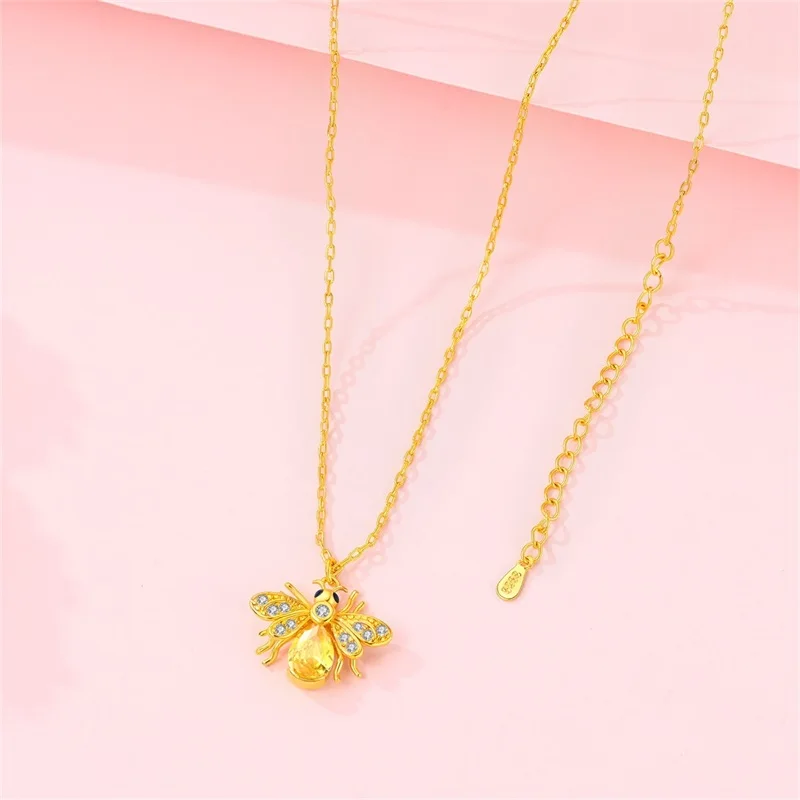 925 Sterling Silver Shining Zircon Star Butterfly Heart-Shaped Sunflower Necklace For Women Birthday Anniversary Jewelry Gifts