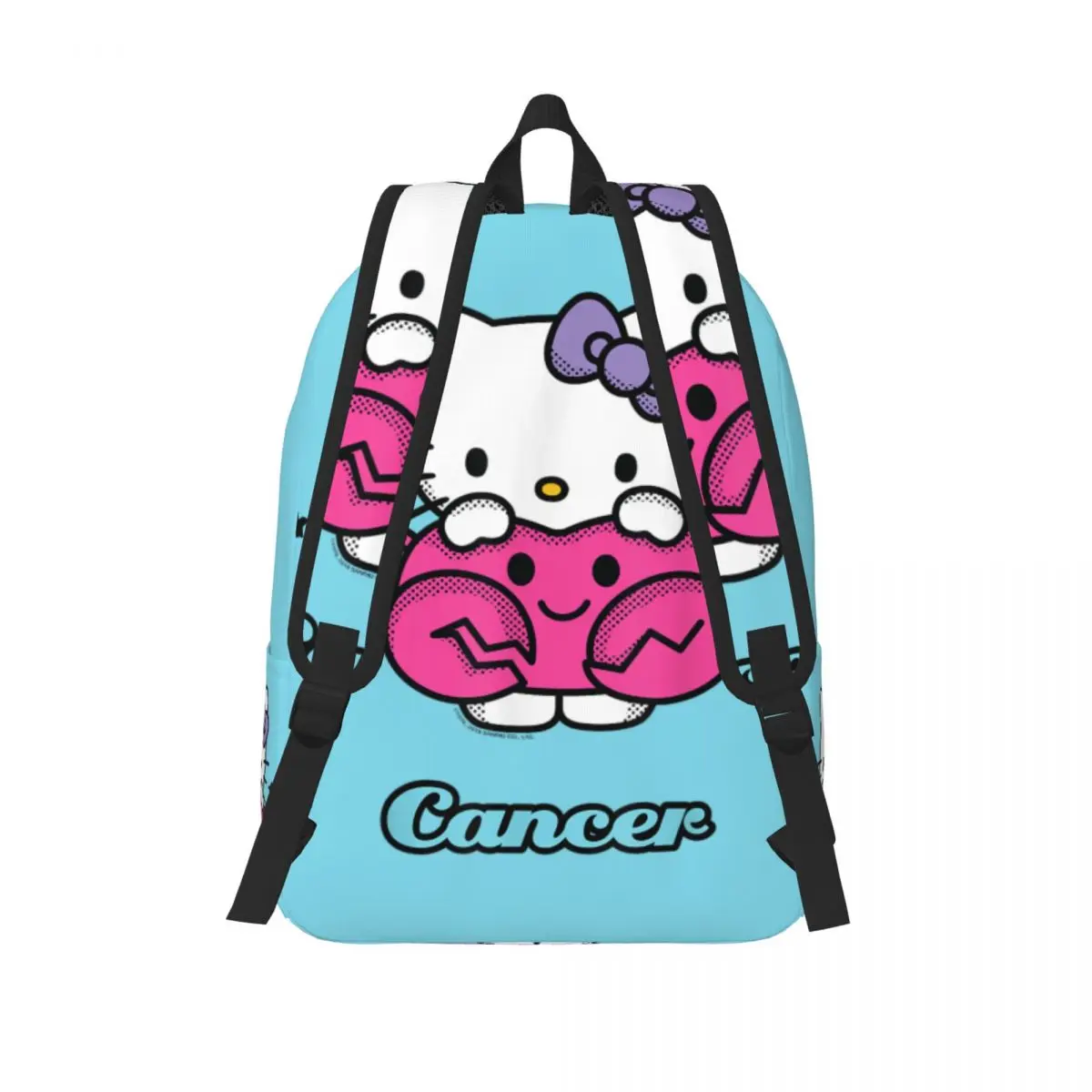 Mochila para el cáncer del zodiaco de Hello Kitty, mochila para preescolar, guardería, estudiante, Grecia, bolsas para libros de astronomía, mochila de viaje para niños y niñas