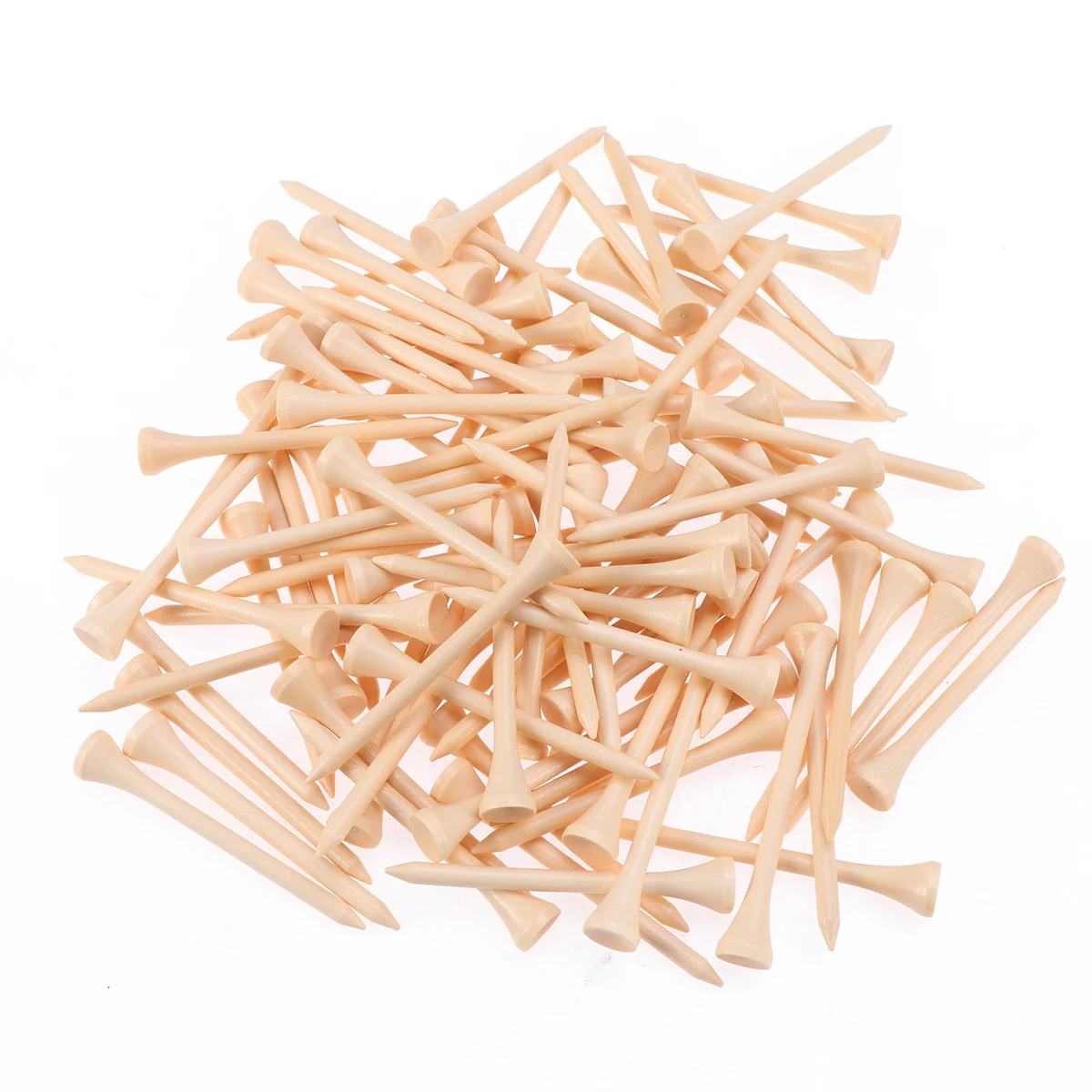 

100pcs Wooden 3 1 Wooden Tees 4 Inch Durable Solid Tee Pegs Wood Unbreakable Practice Pegs Lightweight Eco Friendly