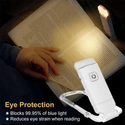 Book Reading Light LED USB Rechargeable Adjustable Brightness Eye Protection Clip Book Light Bookmark Read Night Light For Read