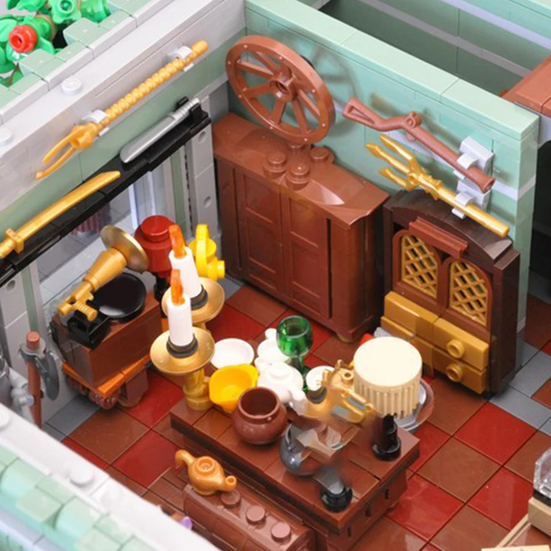 5592pcs MOC Vintage Serie Modulaire Antieke Winkel Retro Architectuur DIY Model Bouwstenen Verjaardag Speelgoed Cadeau