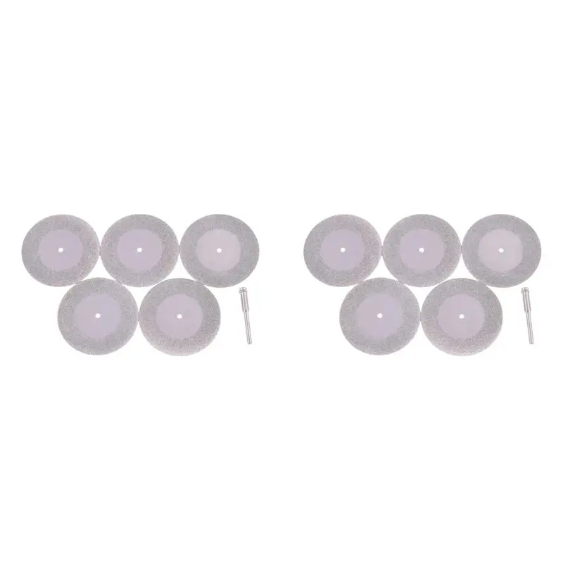 ABLQ 10Pcs 50Mm Diamond Cutting Discs & Drill Bit For Rotary Tool Glass Metal