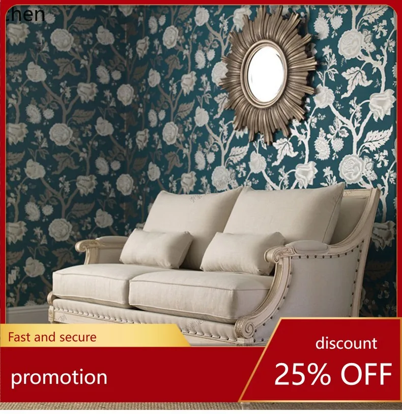 

HXL Solid Wood Sofa Three-Seater White Fabric Combination