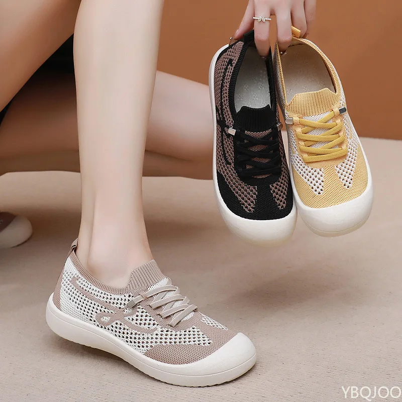 

Summer new casual breathable mesh women's shoes fashionable versatile flats lightweight comfortable women's socks
