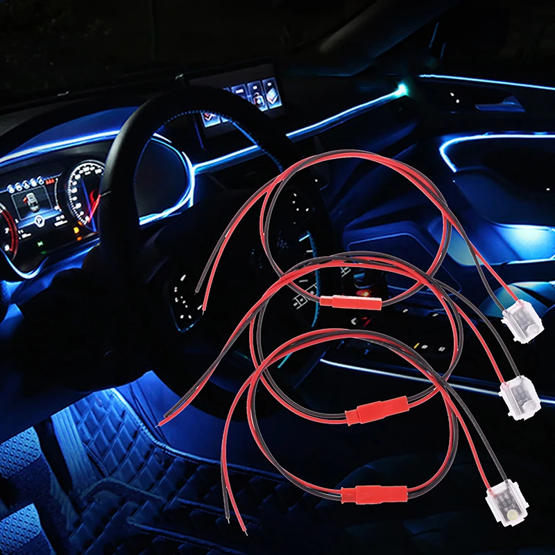 1 pièces LED lumière ambiante lampe transparente corps circulaire voiture bol intérieur lumière poignée de porte lumières main courante lumières lampe décorative