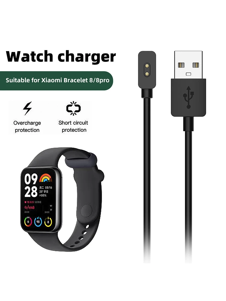سلك شحن USB مغناطيسي ، كابل طاقة سريع الشحن ، بديل لنطاق 8 و 8 برو ، ساعة ذكية ، 60 ، 1 متر