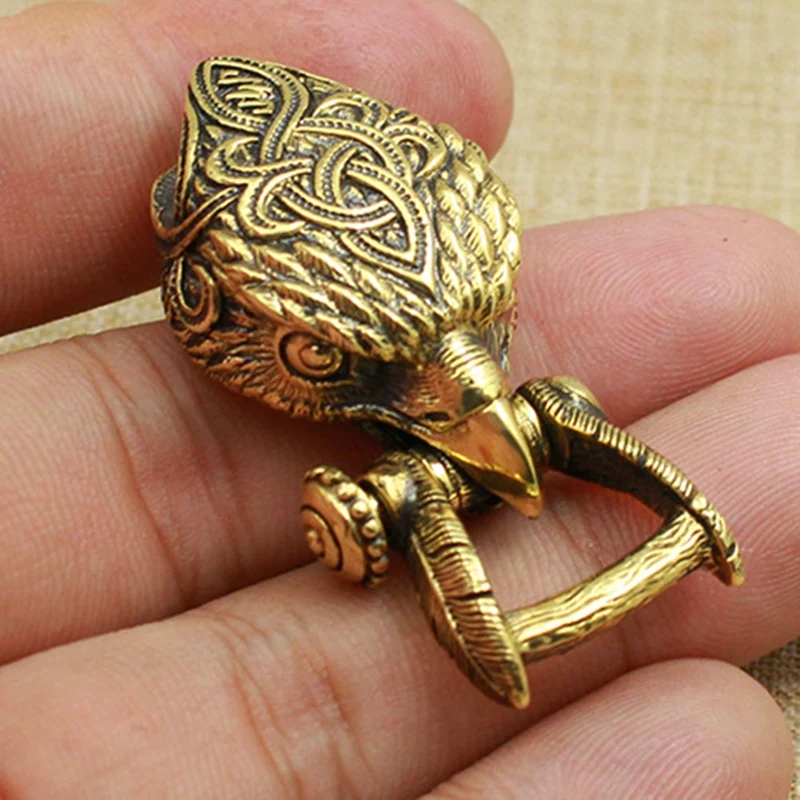 2X EDC Outdoor Tool DIY Accessories For Bracelet Weaving Paracord Multifunction Buckle Brass Eagle Head