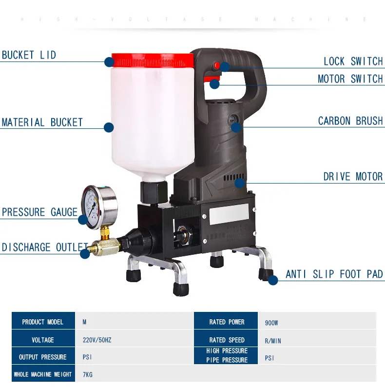 Industrial Grade Small High-Pressure Polyurethane Waterproof Sealing Machine Special Injection Glue Grout Machine