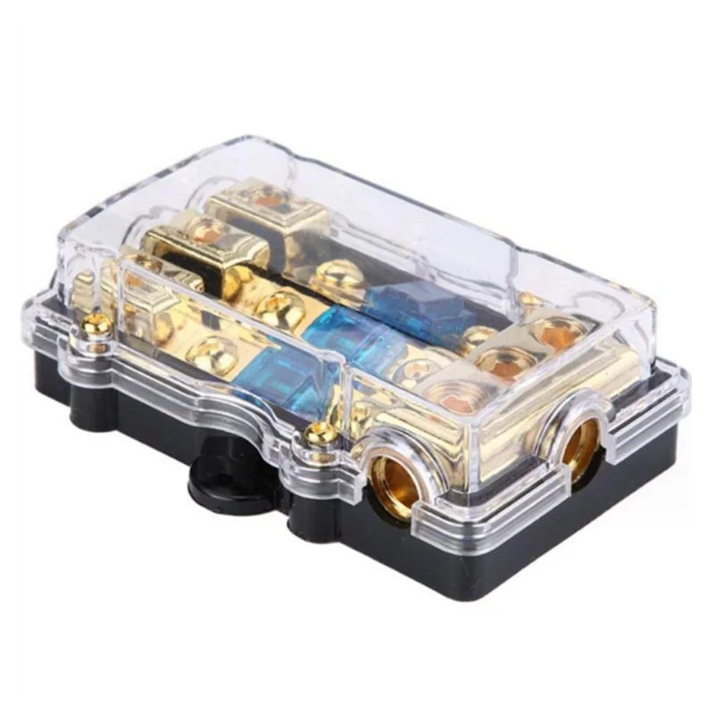 AEA6-3 Way ANL Fuse Holder 60 Amp Distribution Block 4 Gauge In To 8 Gauge Out For Car Truck Boat Marine Audio Amplifier view 6