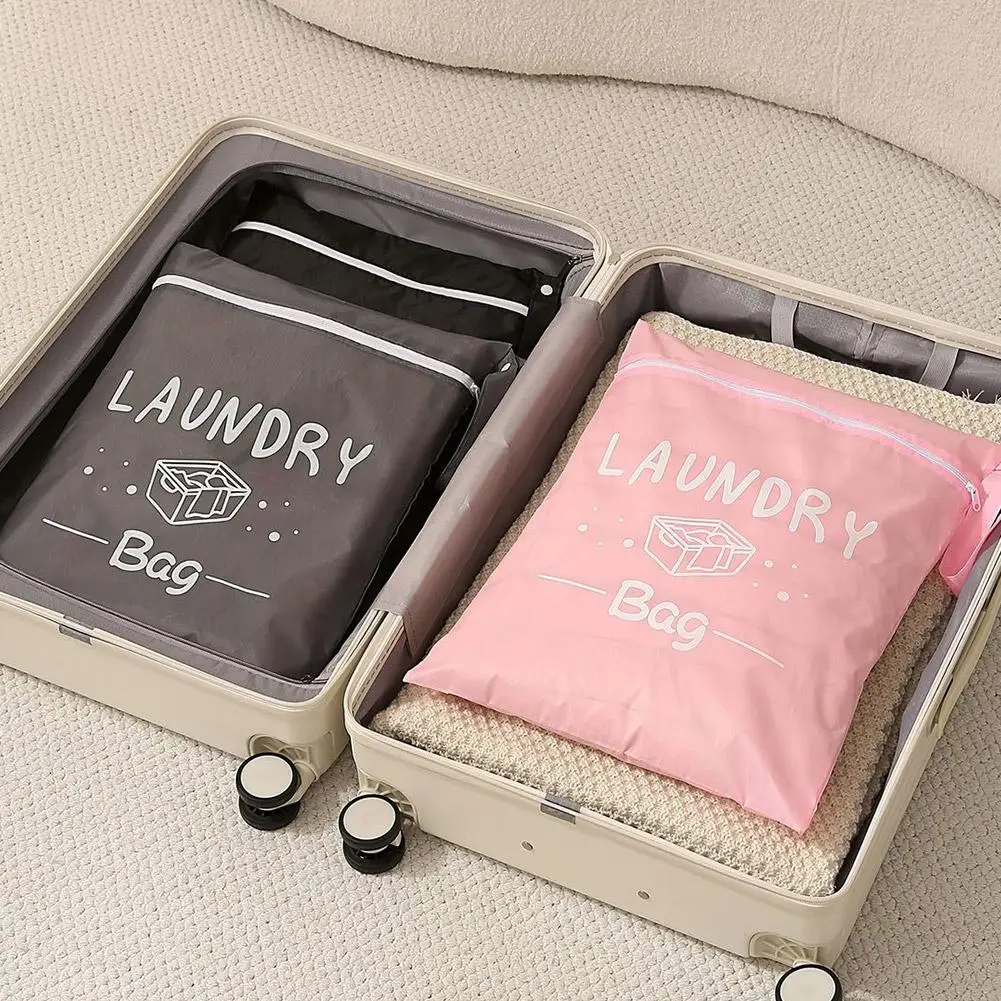Laundry Shape Nylon Laundry Bag Travel Storage Pouch Machine Washable Dirty Clothes Organizer Wash Colorful Zipper Bag image 2