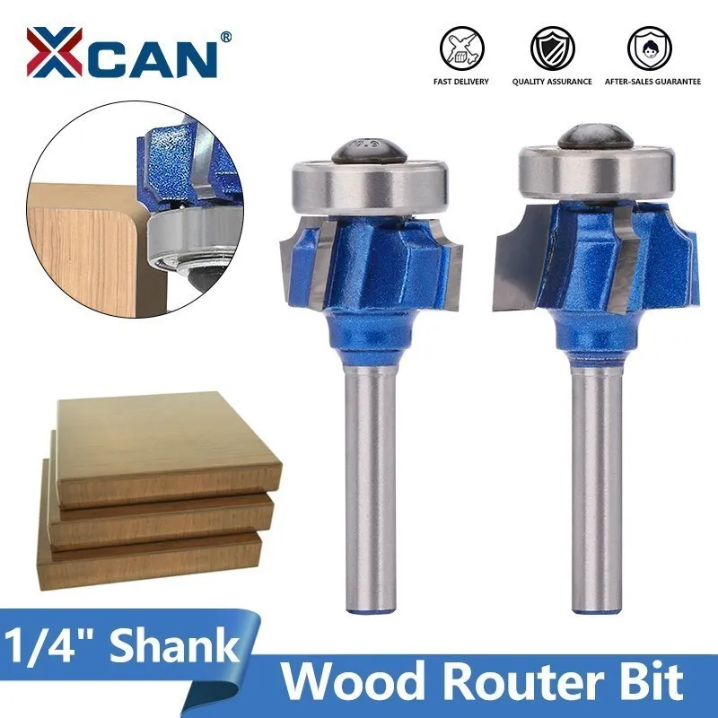 

XCAN Milling Cutter 1/4" Shank Corner Rounding Router Bits Wood Engraving Bit Chamfer End Mill For Woodworking Tool