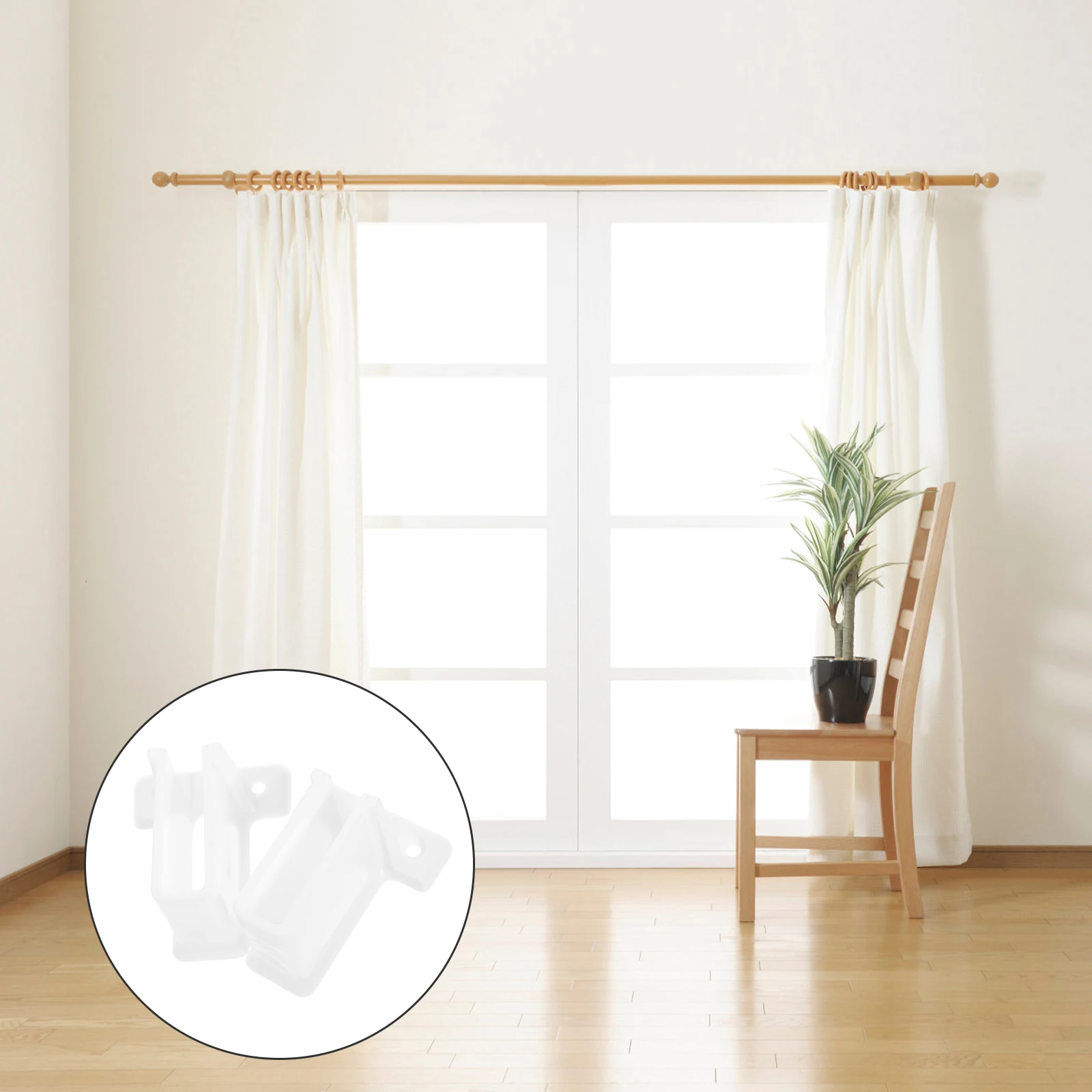 

2pcs Heavy Duty Wire Strong Shelving Wall Rod Holders Storage Organization White Shelf Closet Shelf Brackets Wire Shelving