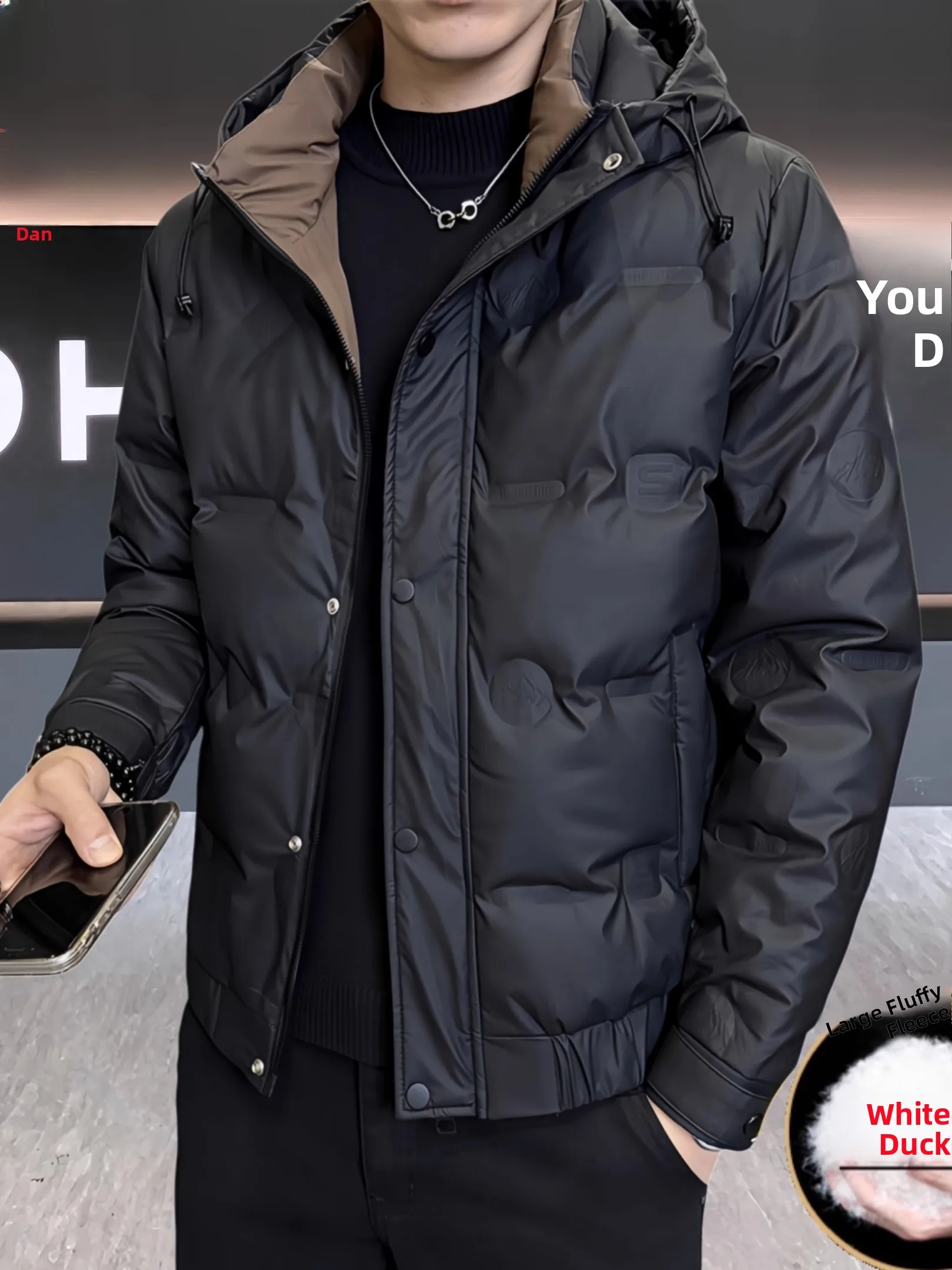 

Pierre Cardin Men's down Jaet 2025 Winter New Casual White Du down Warm High-End Feelings Outdoor Ci Casual Commuting