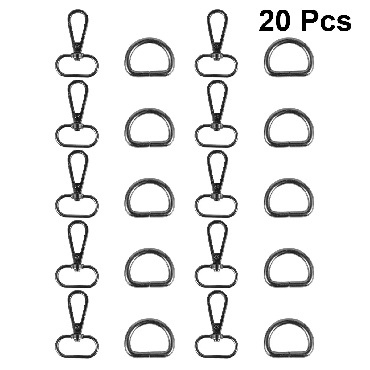 20pcs Zinc Alloy Buckles for Keychains, Dog Cat Collar & Bag Accessories – Lightweight DIY Hardware