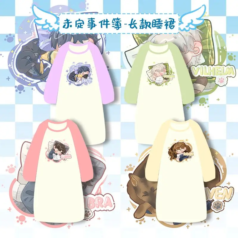 

Tears of Themis Game Anime Cos Vilhelm Marius Luke Pearce Artem Wing Unisex 2024 New Long Sleeve Creative Cute Nightdress Gift