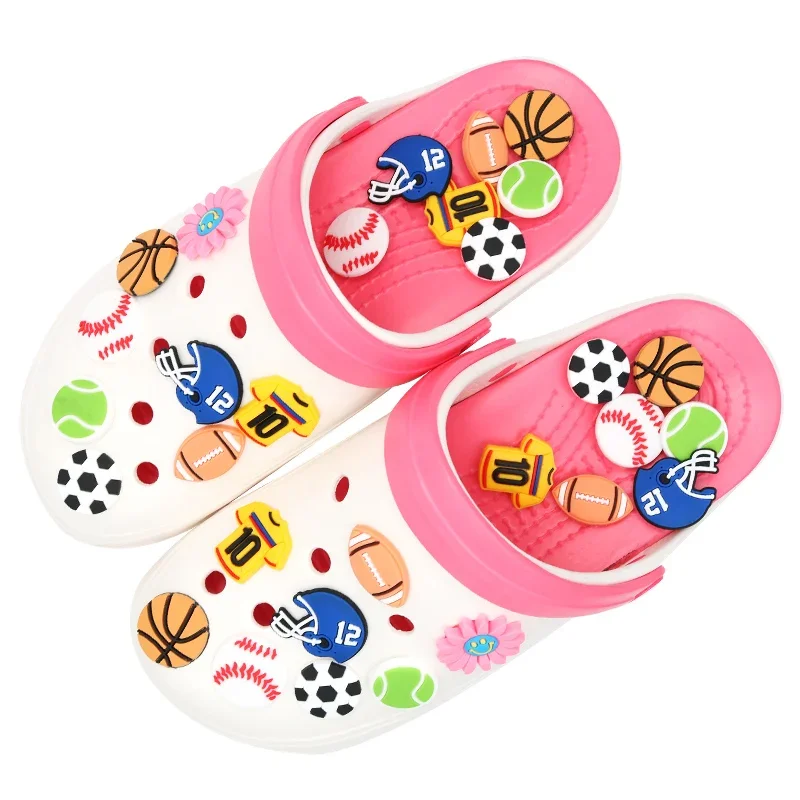 Shoe Charms Novelty Sports Equipment Shoes Accessories Shoe Buckle Decoration for Kids Party Pines Para Pins Jibbitz Feminina