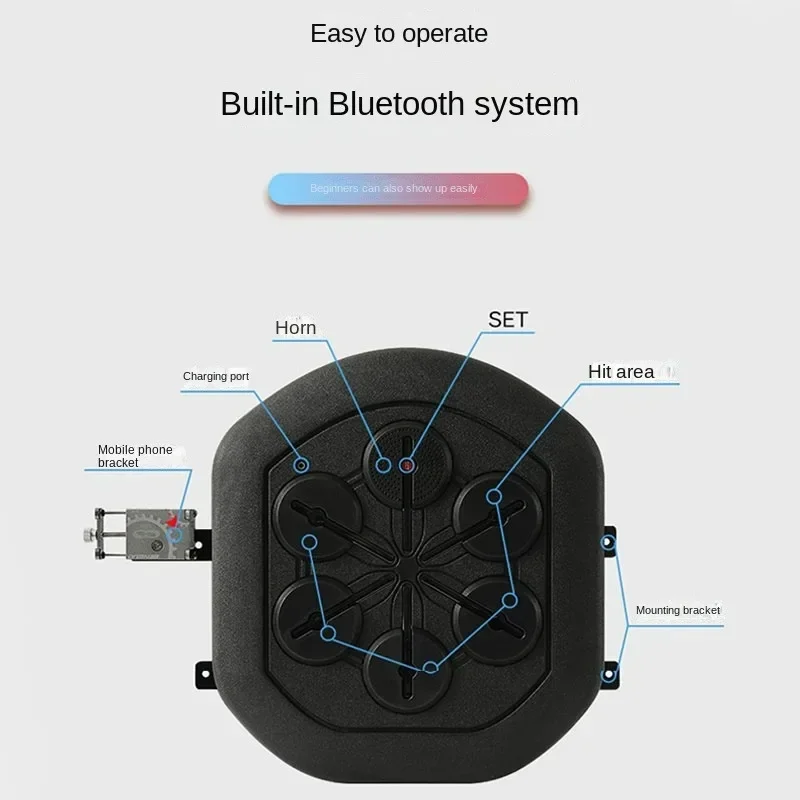Music Boxing Machine Electronic Boxing Reaction Target Hanging Type Intelligent Sandbag Training Equipment