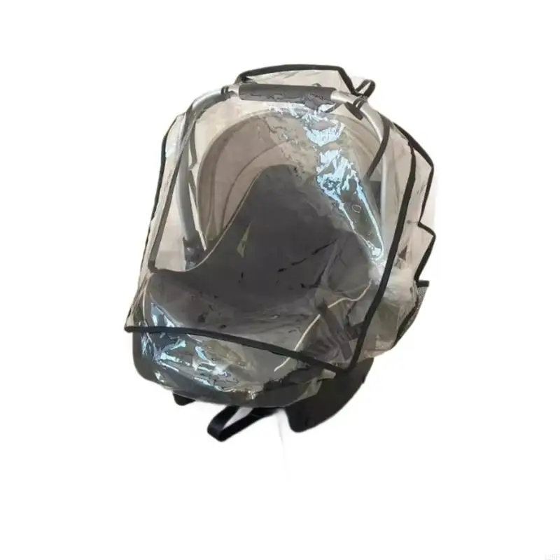

Infant Strollers Cover Windproof EVA Easy Installation Clear Visibility For Parent Clear Window Baby Car Cover 425F