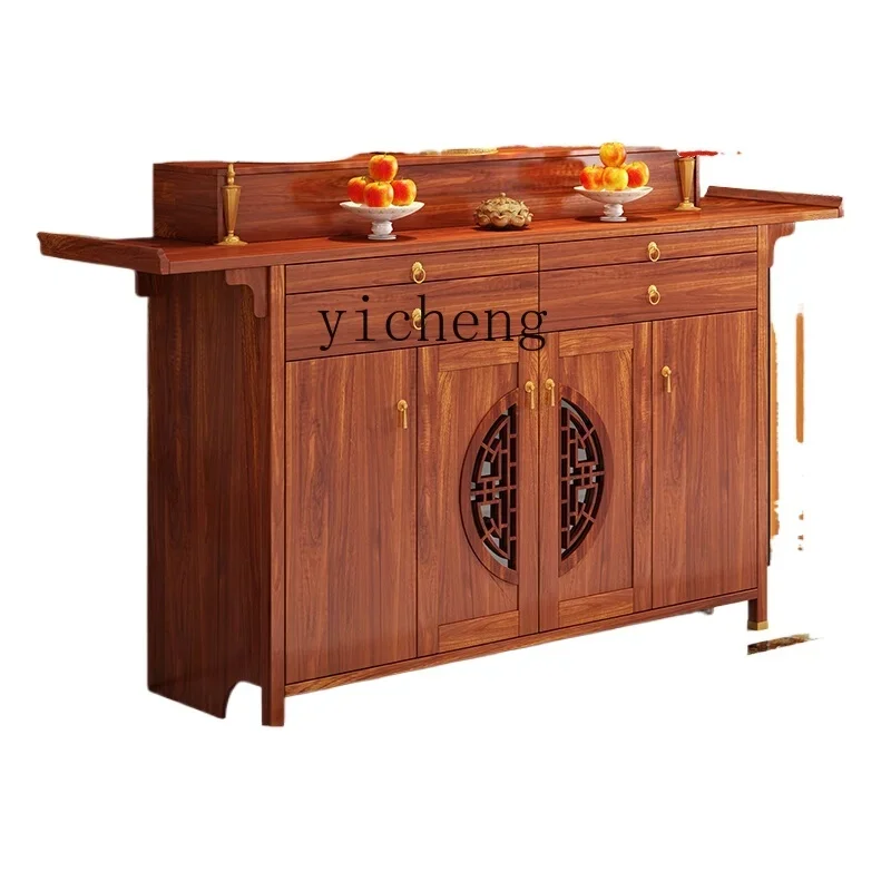 

ZC new Chinese solid wood table incense case household Buddhist platform Shentai table middle hall cabinet