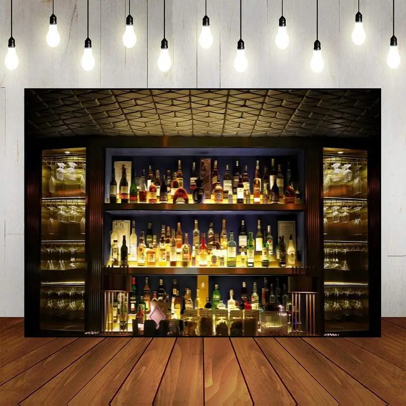 Grunge Wood Underground Wine Cellar Theme Ladder Oak Barrels Bottles Photography Backdrops Background Party Decoration Photo