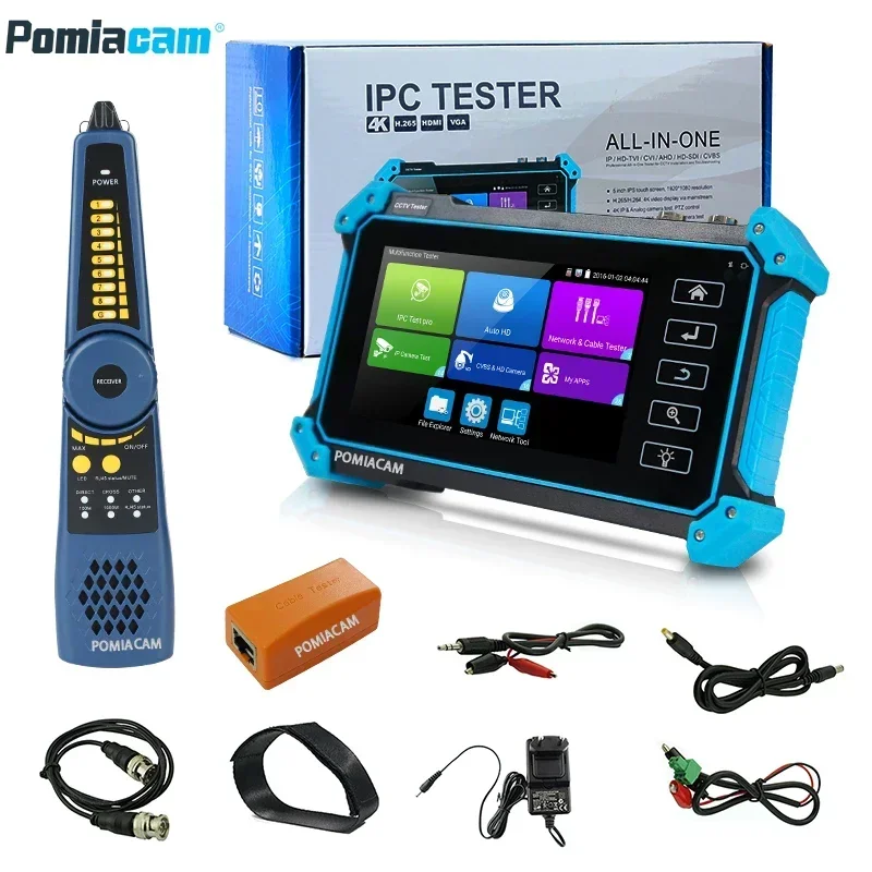 

CCTV Tester IPC-5200C Plus 5.4inch IPS Touch Screen 8MP IP CVI TVI AHD Analog 5 IN 1 VGA &amp 4K HD Input HD IP Camera Tester