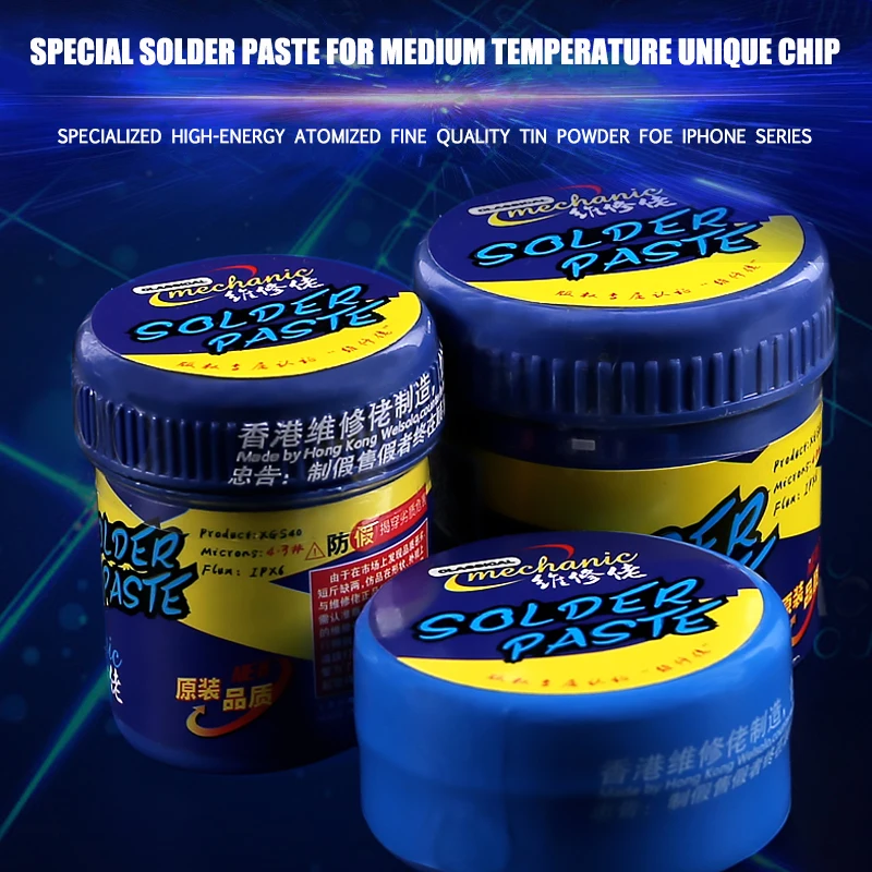 【MECHANIC】XGS Series Unique chip specific solder paste 158℃ iPhone Motherboard  specific repair, no cleaning solder paste