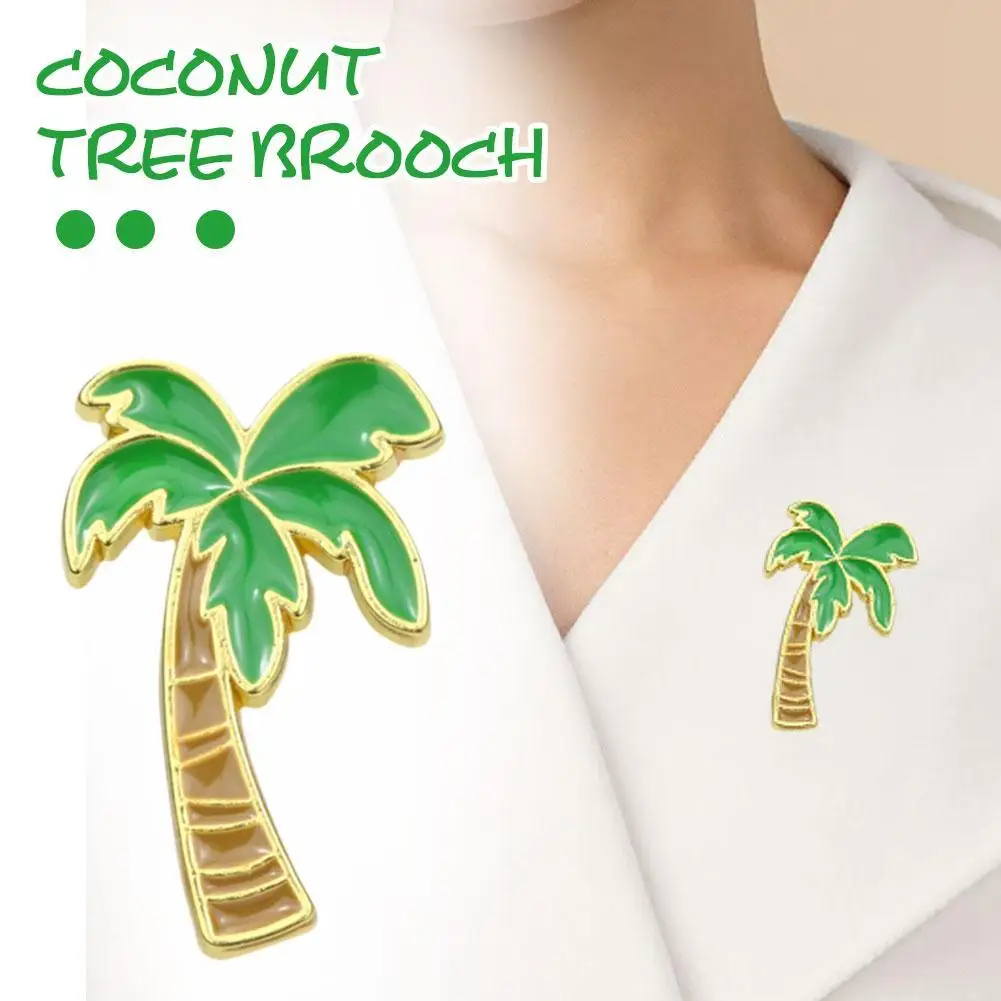 Creative Cartoon Leaf Cactus Coconut Tree Brooch Clothing Bag Accessories Creative Oil Drop Brooch