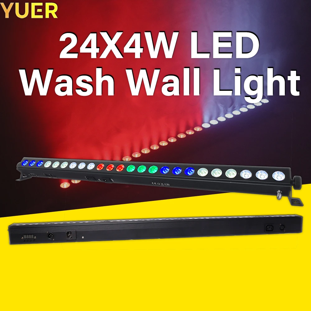 led rgbw wall wash light dmx led bar dmx line bar wash stage light casamento e eventos iluminacao transporte rapido 4in 24x4w 01