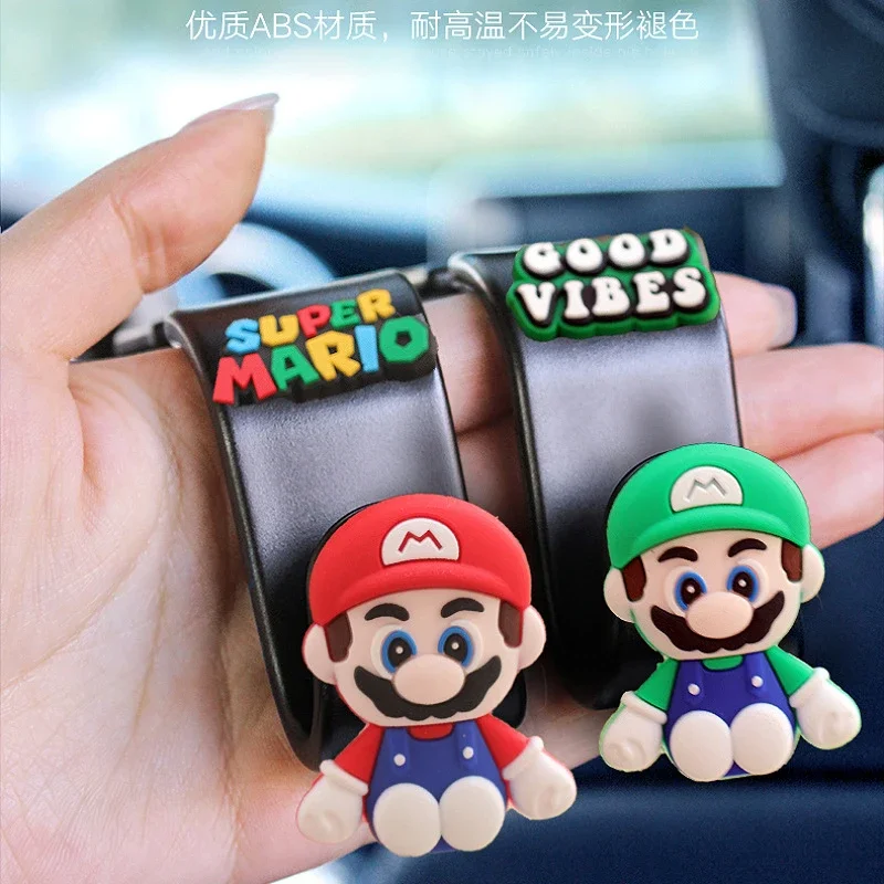1/2/4 шт. Super Mario Bros авто крючок для подголовника Kawaii органайзер на заднее сиденье автомобиля универсальная вешалка держатель для сумки милые аксессуары для автомобиля