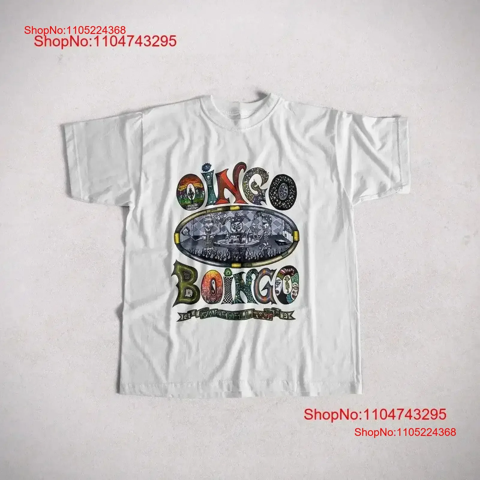 Oingo Boingo Farewell Tour 95 T Shirt Vintage Band unisex Washed Casual graphic homme Stylish Slightly Stretched vintage