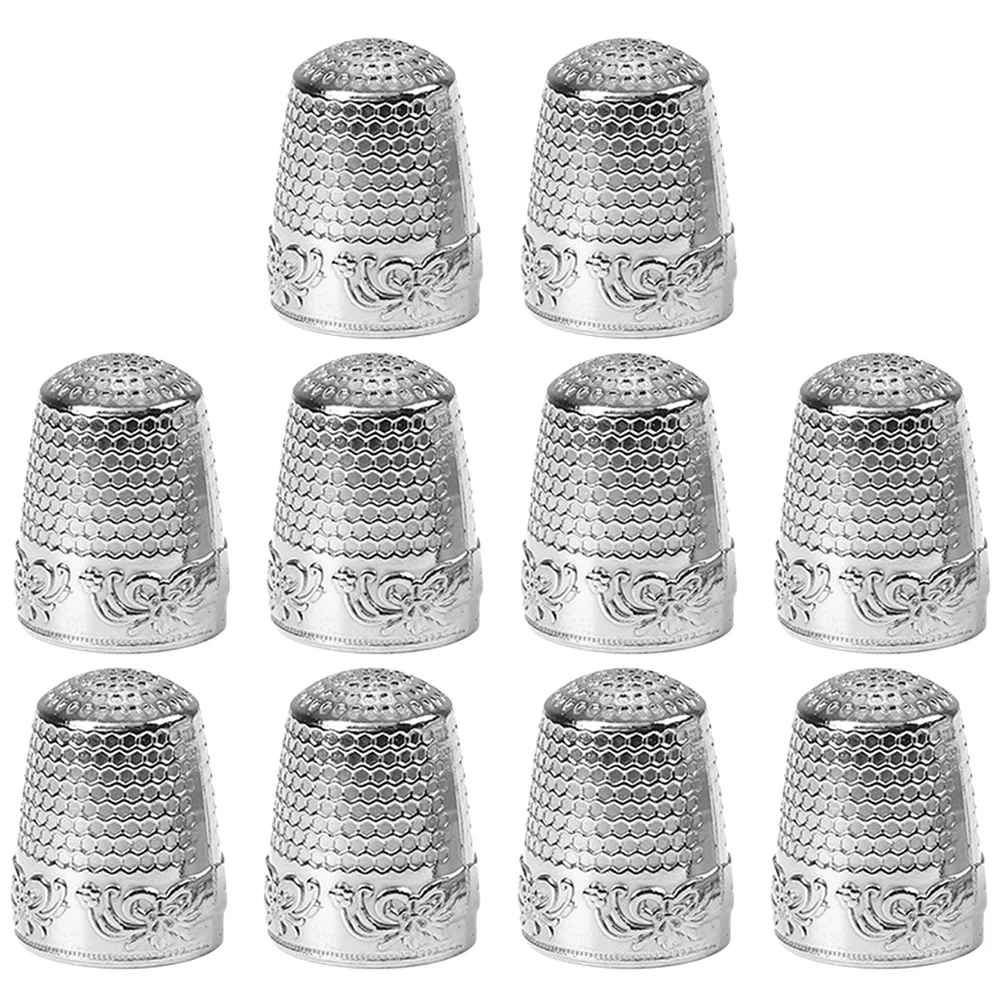 

10Pcs Metal Thimble Practical Sewing Supply Dent Pattern Design Finger Protection Thimble Sewing Protector Copper Finger Cots