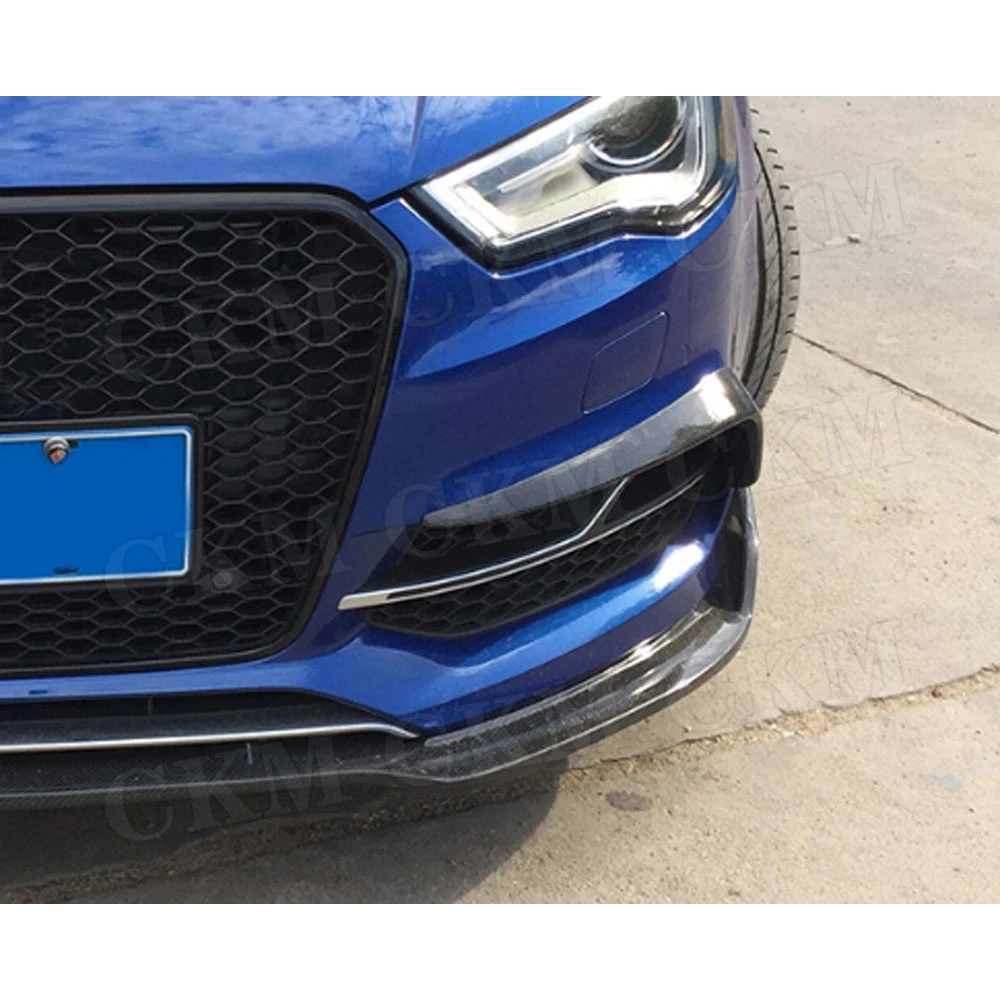 Carbon Fiber / FRP Front Fog Light Eyebrows Cover Trims for Audi A3 S3 Sedan 2013-2016 not Hatchback or Sportback