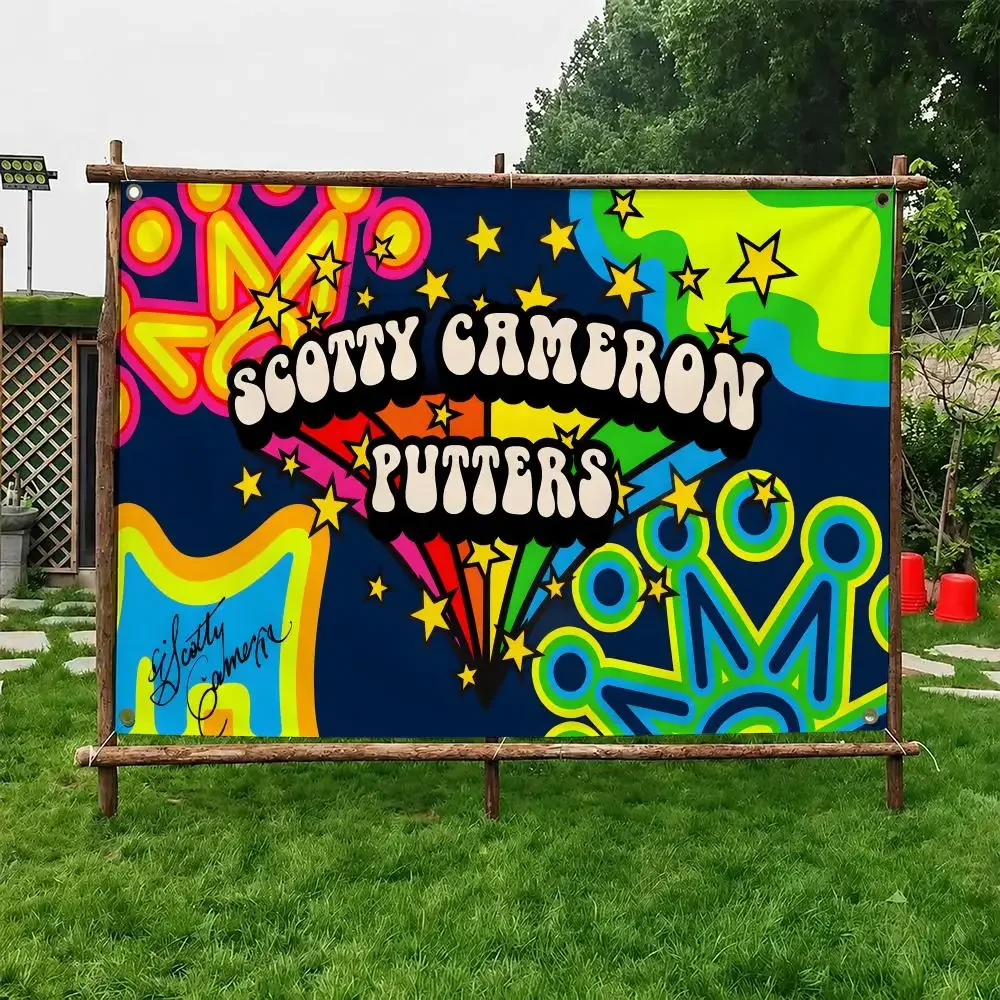 Scotty Cameron Golf Logo Luxury Flags Durable Tapestry Skin-friendly For Outdoor Party Home Living Room Bar Bedroom Decoration