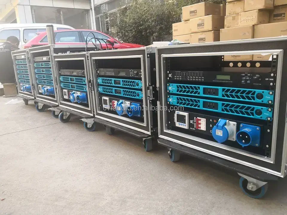 CVR Sound Equipment 4300w Power Mixer 1U Class D Audio 2 Channel Amplifier