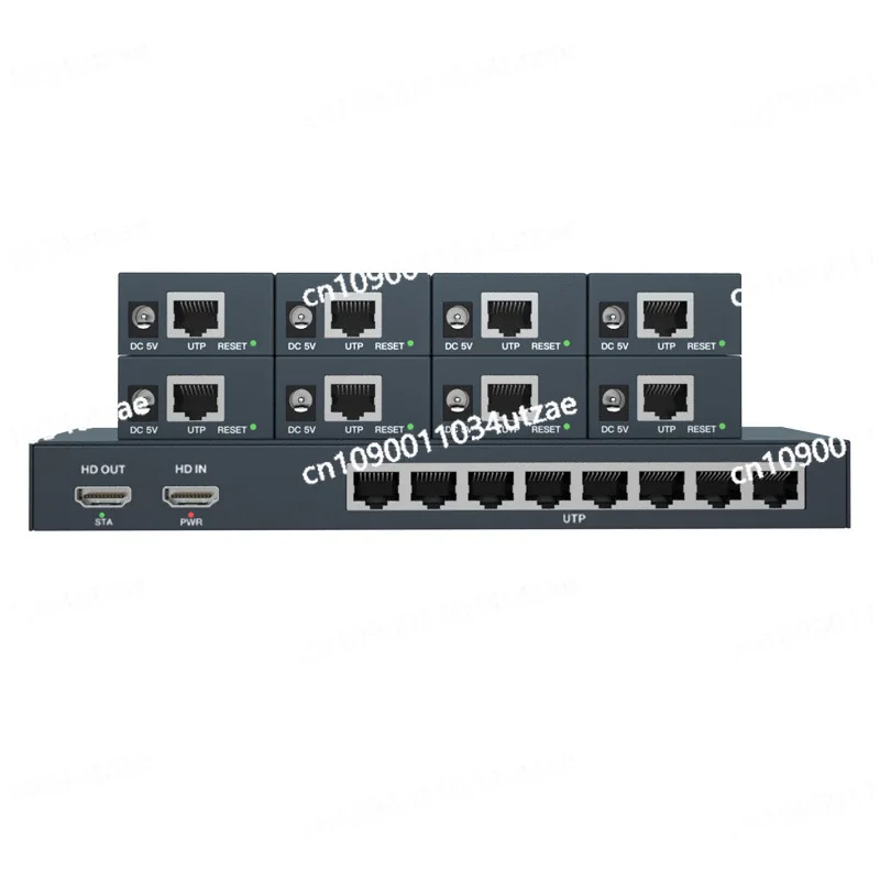 HDMI One Minute Eight Extender 200m 1080p High Definition Local Ring Out One in Eight Out Distribution Extender