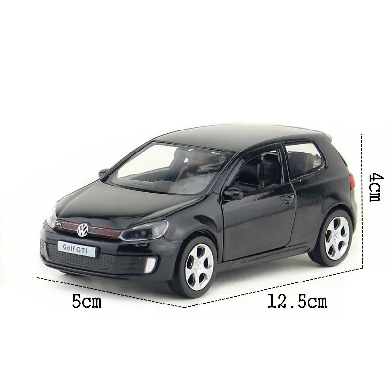 1/36  Golf 6 Diecasts Car Model Volkswagen To Scale Golf Gti Miniature Alloy Toy Pull Back Vehicle Models for Childrens Gifts