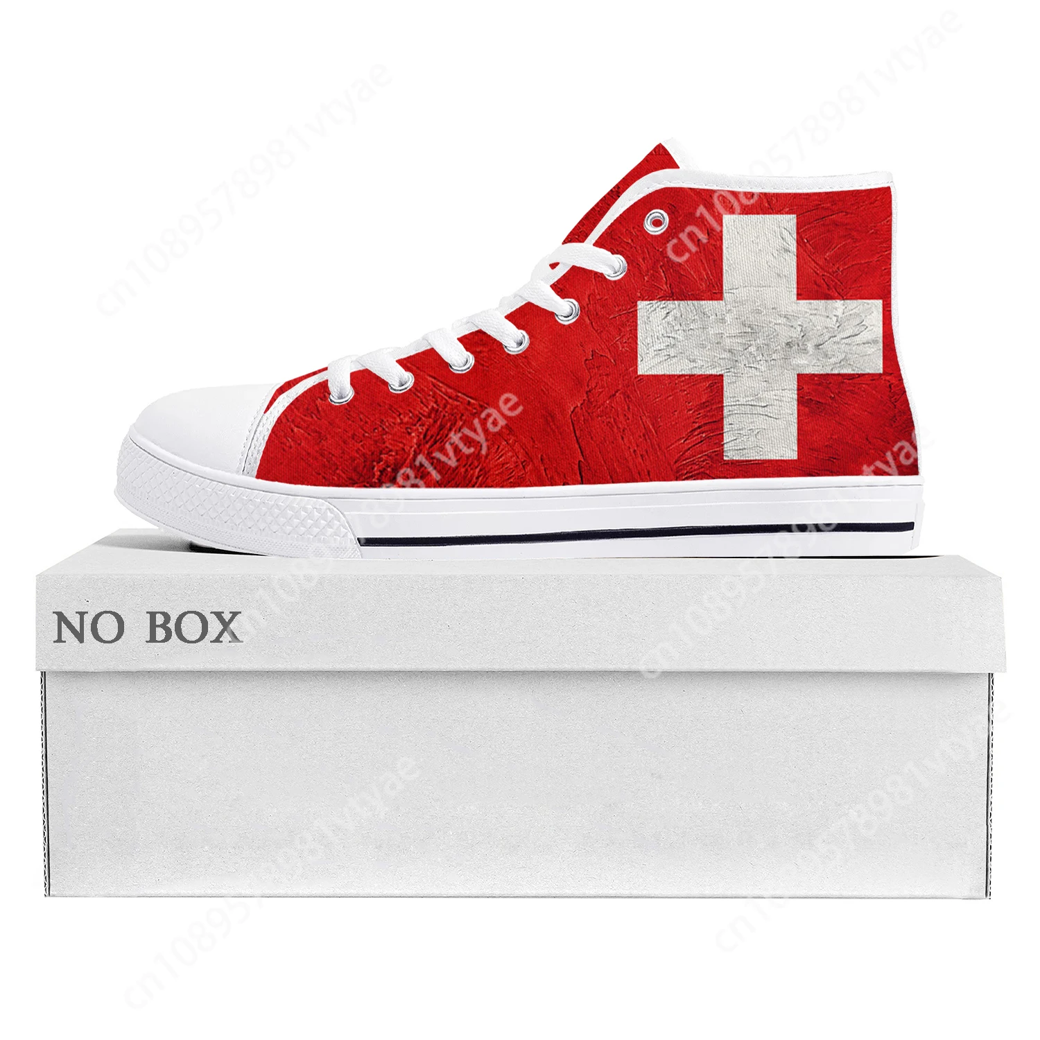 

Swiss Flag High Top High Quality Sneakers Mens Womens Teenager Canvas Sneaker Switzerland Casual Couple Shoes Custom Shoe