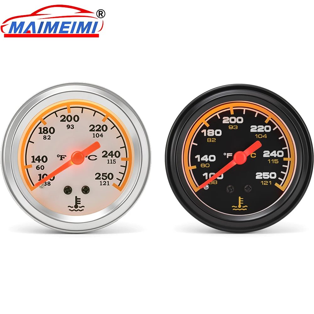 100-250 ℉ /38~121 ℃ water temperature gauge digital pointer car instrument panel with 21mm 1/2NPT Thread Sensor