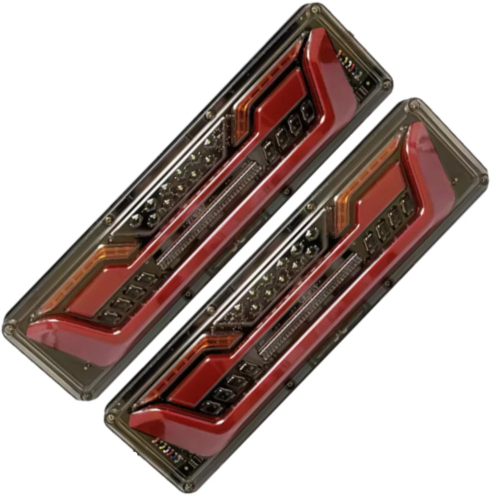 زوج 46 سنتيمتر 24 فولت LED الخلفية الذيل مقطورة أضواء مؤشر إشارة ديناميكية الفرامل وقف عكس مصباح الذيل ضوء لشاحنة مقطورة عربات #1