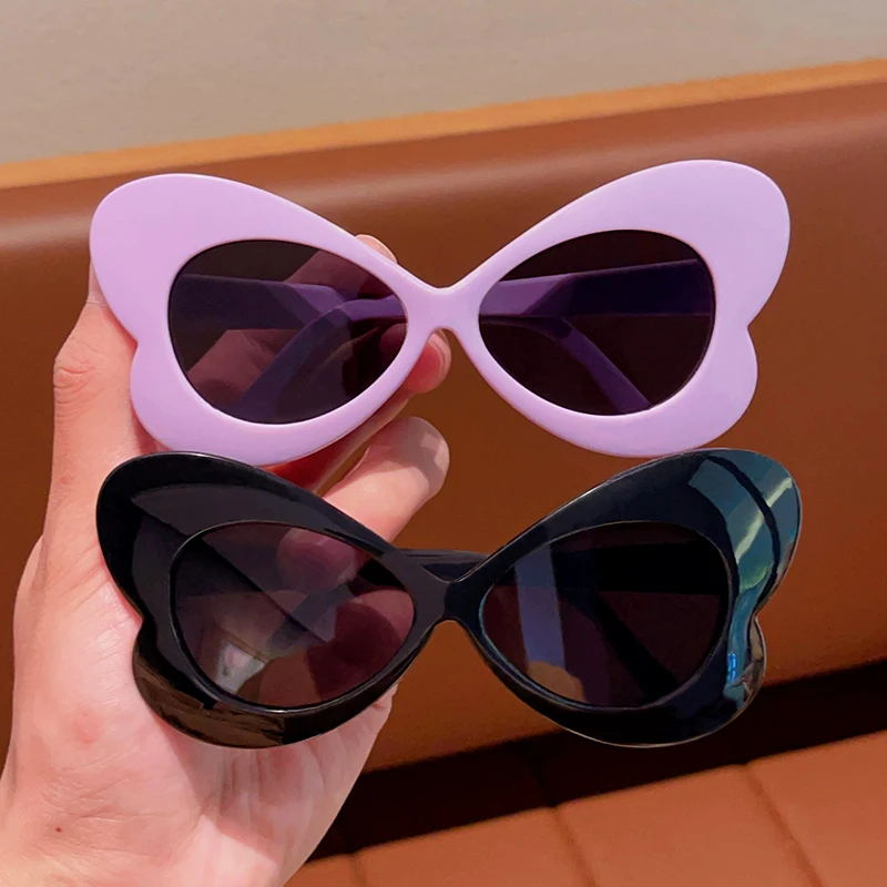 2024 New Children Simple Butterfly Shaped Cute Sunglasses UV400 Girls Boys Fashion Colors Protection Sunglasses Kids Sun Glasses