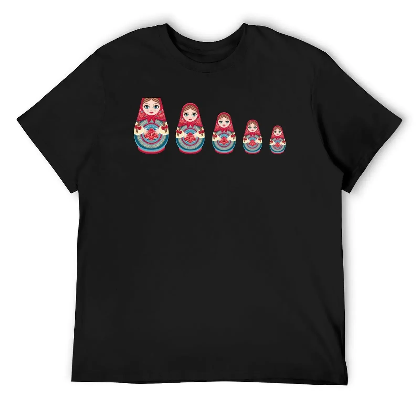 

babushka matryoshka russian stacking nesting dolls T-Shirt summer clothes sports fans for a boy mens t shirts top quality