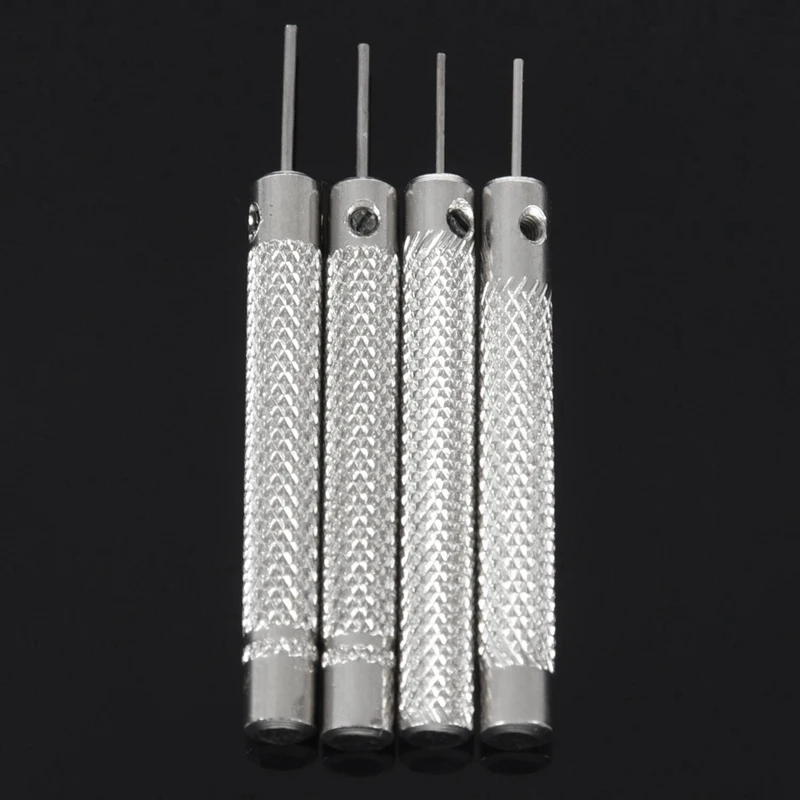 4Pcs Watch Repair Tool Pin Punch 0.7Mm/0.8Mm/0.9Mm/1.0Mm Watchmaker Band Strap Bracelet Steel