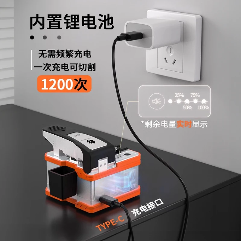 سكين قطع الألياف الضوئية الكهربائية عالي الدقة، وصلة باردة تذوب بالحرارة، آلة قطع الألياف الضوئية الخاصة