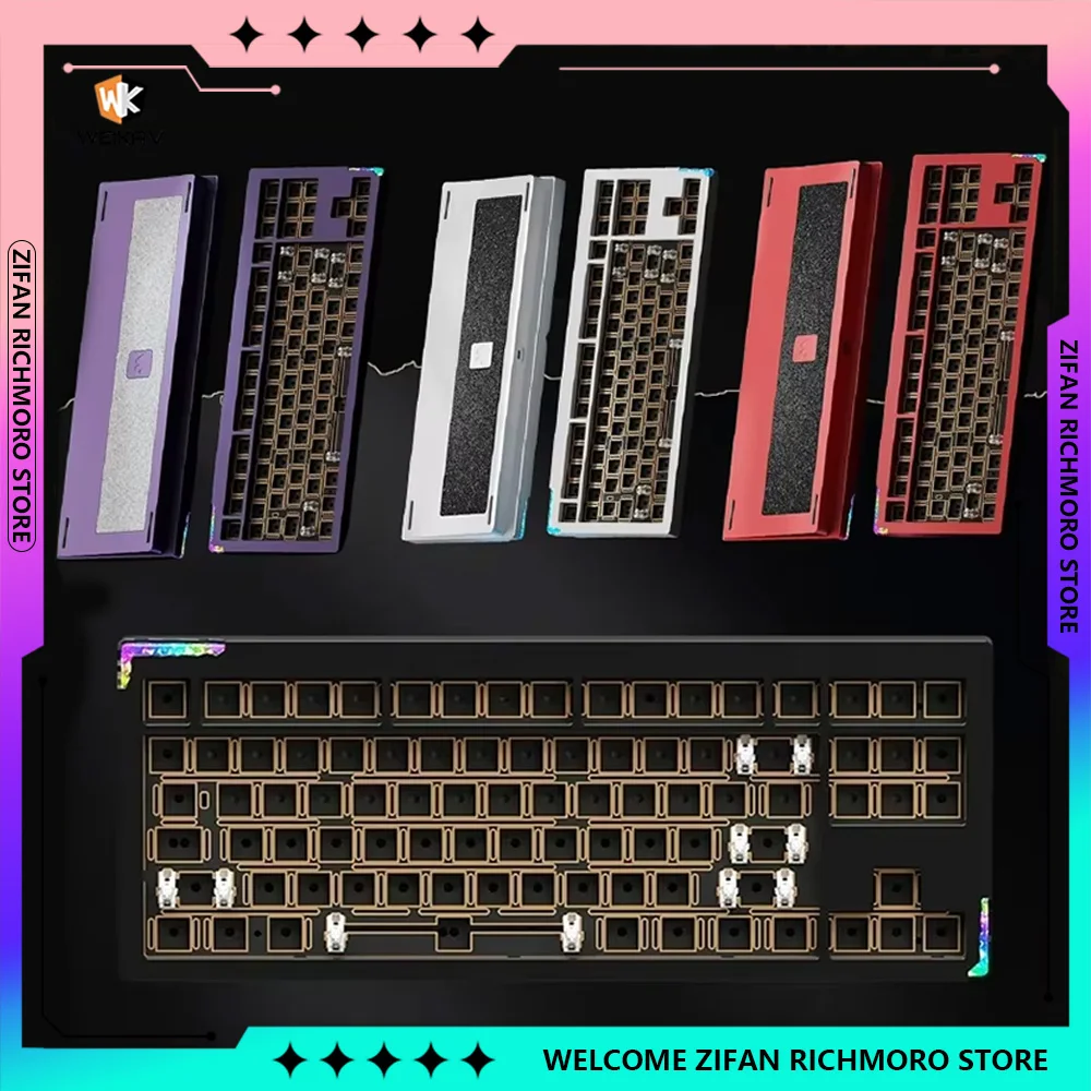 New Original Weikav Stars80 V2 3Mode Wireless Mechanical Keyboard Kit QMK VIA Laptop Gamer CNC Aluminum Alloy Esports Keyboards