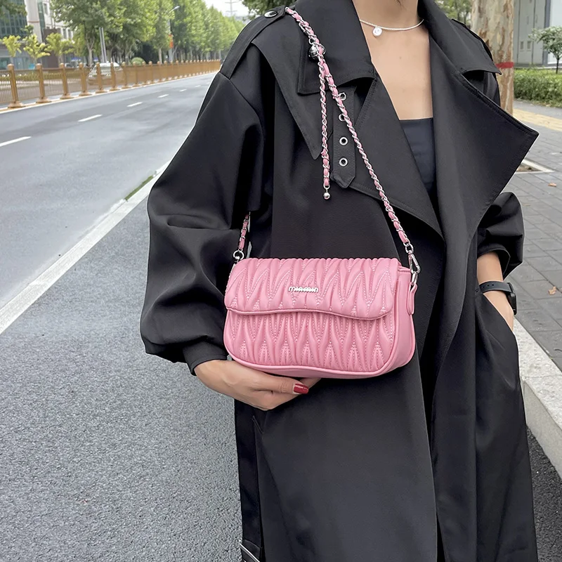 Brand Designer Thread Chain Shoulder Crossbody Bags for Women Handbag and Purses 2023 New Trendy Messenger Bags Clutches