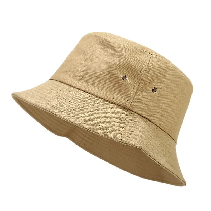 Adult Custom Logo Simple Bucket Hat Men Hip Hop Cap Women Summer Breathable Sun Hats Visor Unisex Solid Color Casual Bob Panama