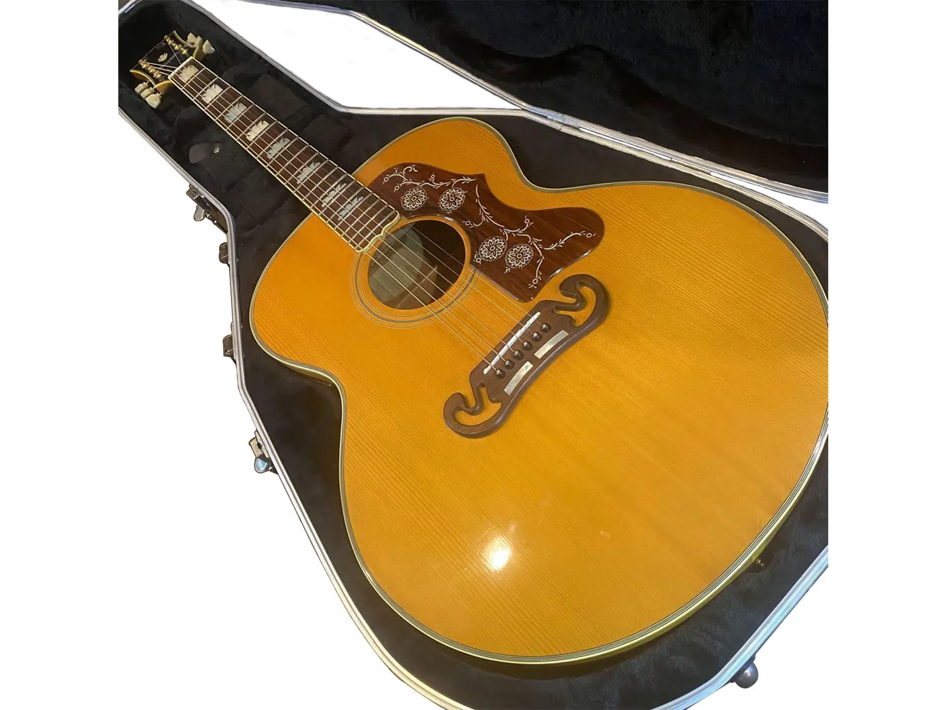 New 1991 J200 Model Acoustic (Electric) Guitar SJ200 Solid Wood Bone Nut/Saddle In Heritage  Natural Price Not Include Case