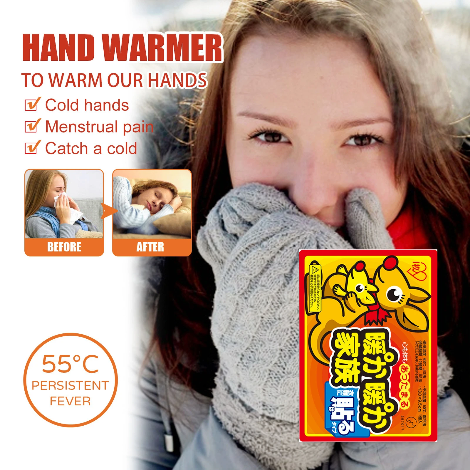 

10-100Pcs Body Warmer Stick Lasting Heat Patch Keep Hand Leg Foot Warm Paste Pads Heating Pad Warmer Heat Pack Health Care New